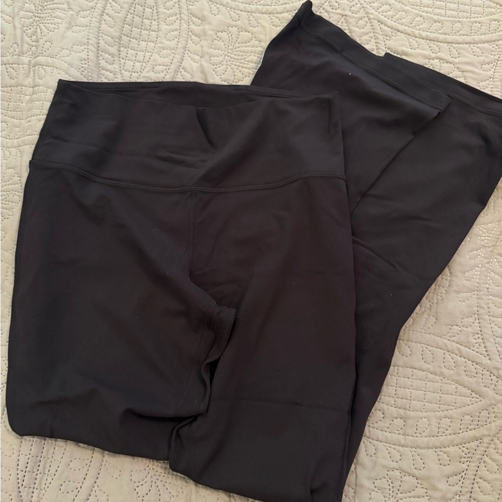 Lululemon Black High-Waisted Leggings flare bottoms